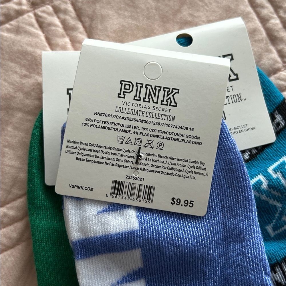 Pink Victoria Secret Socks (3 pairs) - Picture 3 of 3